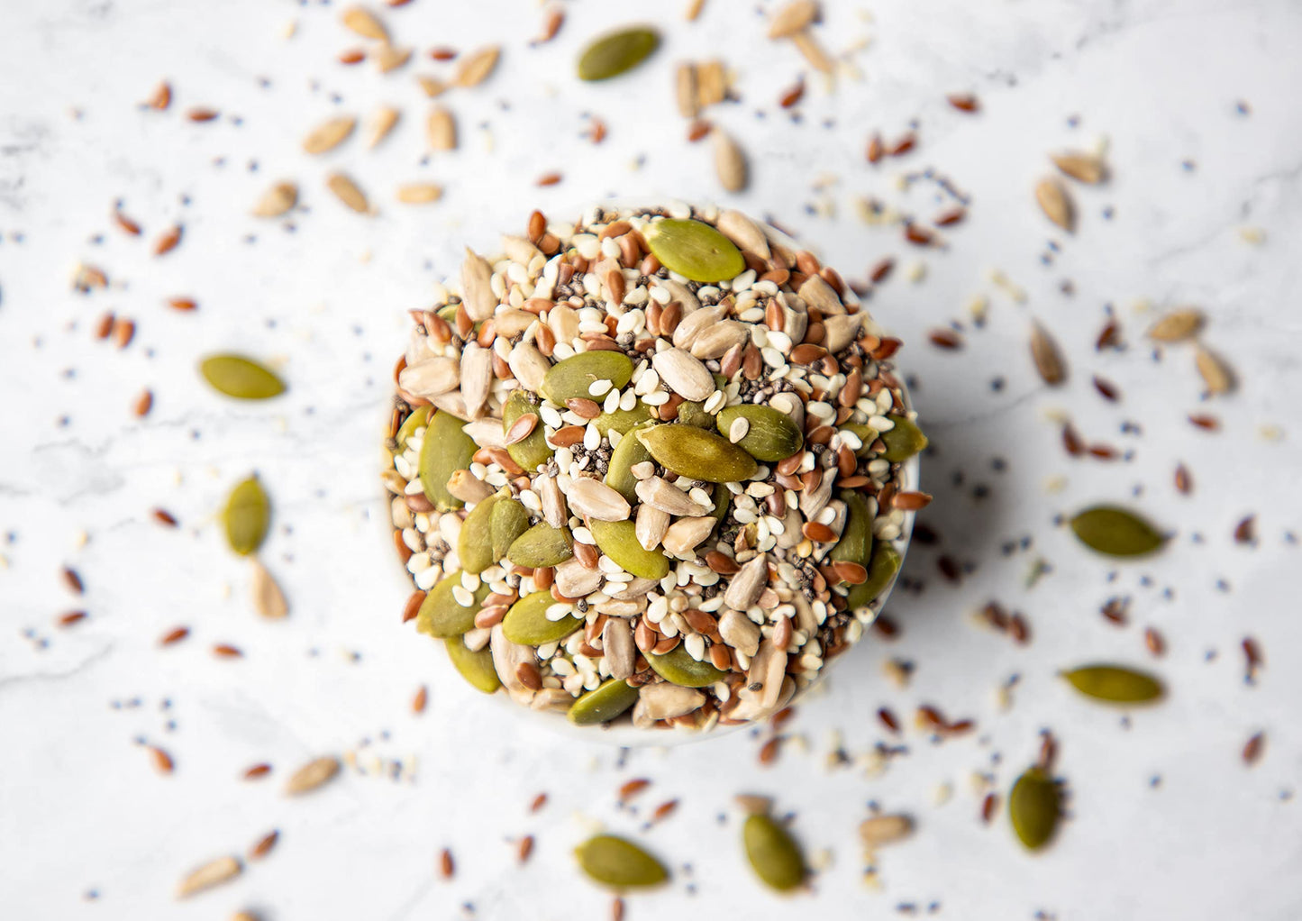 Food to Live Organic Super 5 Seeds Mix, 10 Pounds - A Non-GMO Blend of Flax Seeds, Sesame Seeds, Sunflower Kernels, Pumpkin Kern