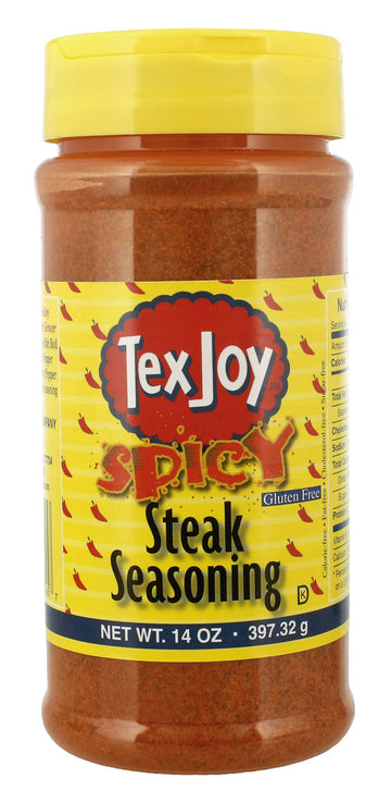 Texjoy Spicy Steak Seasoning, 14 Ounce Shaker Bottle
