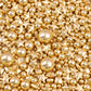 Hifunbk Gold Mix Sprinkle For Cupcake Topper With Gift Box Pack, 10 Different Shape Sugar Candy Dragee For Cake Baking Decoratio