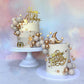 10 Pcs Gold Happy Birthday Cake Toppers Mirror Acrylic Cake Topper Side Cake Decorations Gold Cake Inserts Cake Decorating Suppl