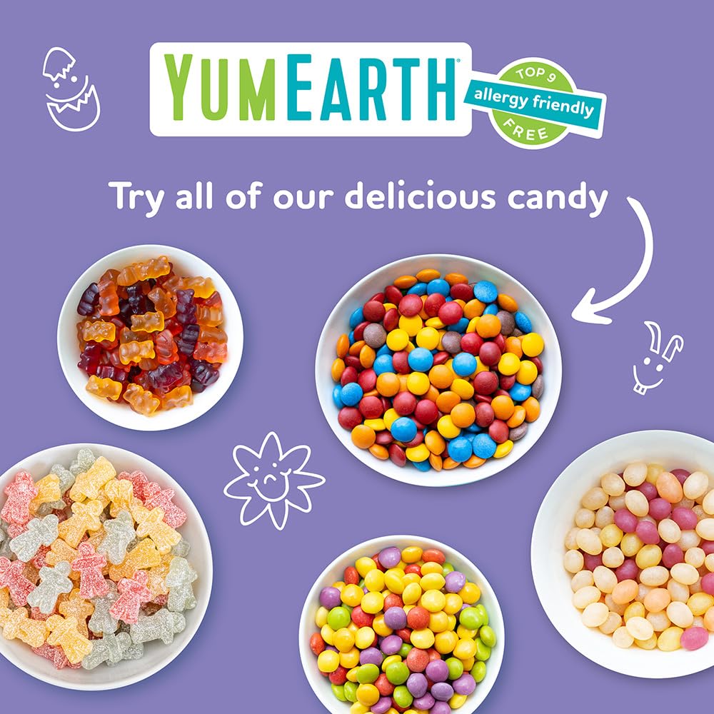 YumEarth Spring Candy Variety Box, 9.4 Ounce - Organic Gummy Fruits, Jelly Beans & Pops - Spring Fruit Flavors - Allergy Friendl