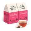 Big Heart Tea Co. Tea Bags - Blushing Pink Hibiscus - Certified Organic, Naturally Sweet Ayurvedic Herbal Decaf Tea with Small B