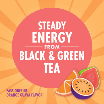 V8 Energy Drink, Passionfruit Orange Guava, 8 fl oz Can, Pack of 6