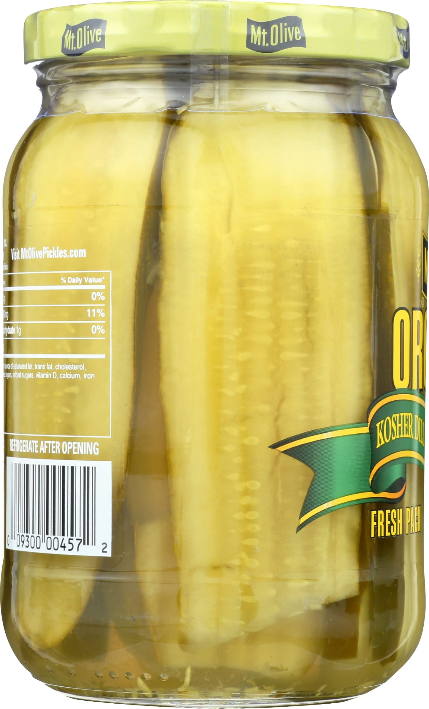 Mt. Olive Organic Dill Sandwich Stuffers, 16 Fl Oz - Perfect for Pickling and Snacking