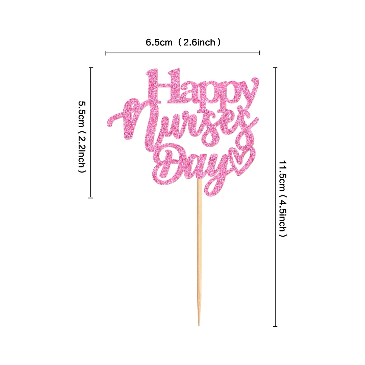 Ercadio 24Pcs Nurse Cupcake Toppers Happy Nurse Day Nursing School Graduation Cupcake Picks Thank You For Medical Nurse Themed B