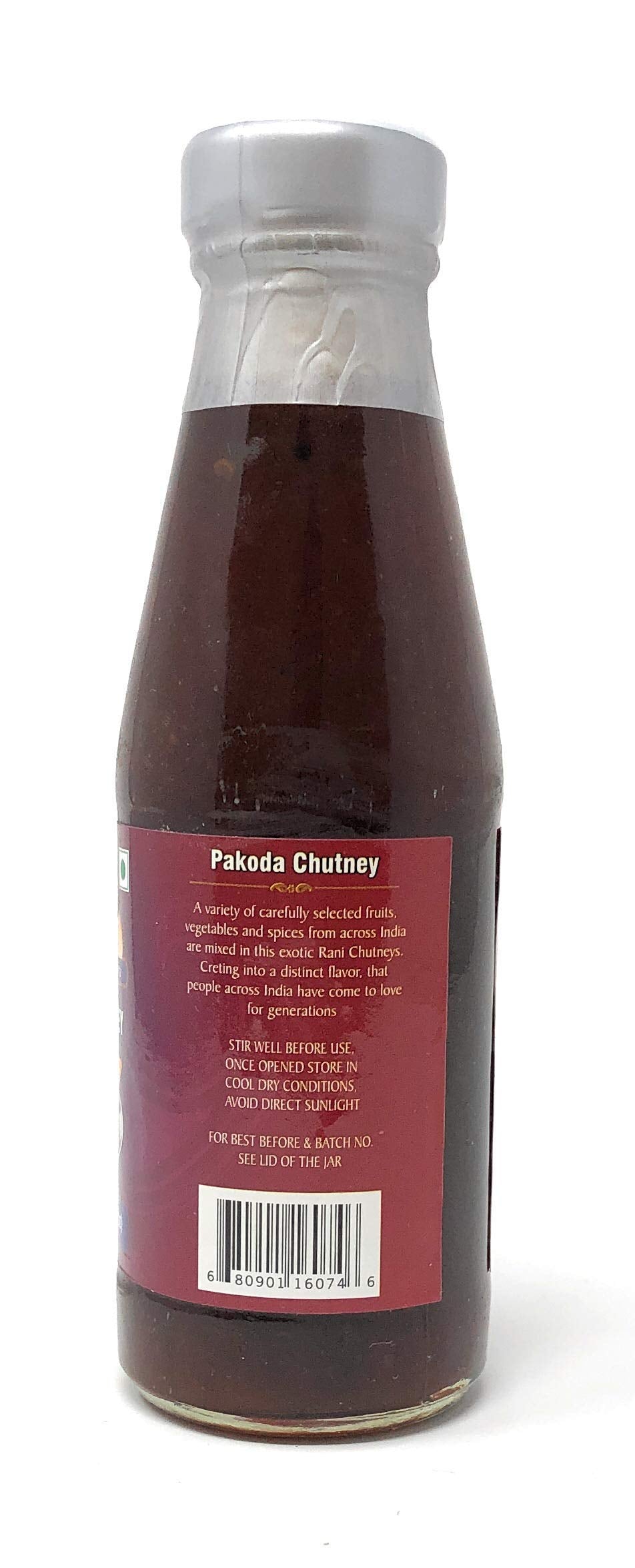 Rani Pakoda / Pakora Chutney (Sweet, Sour & Spicy Dipping Sauce) 7Oz (200G) Glass Jar, Ready To Eat, Vegan ~ Gluten Free | Non-G