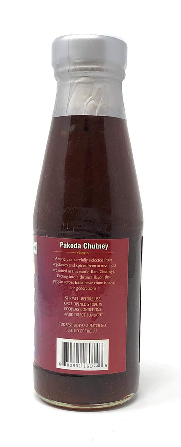 Rani Pakoda / Pakora Chutney (Sweet, Sour & Spicy Dipping Sauce) 7Oz (200G) Glass Jar, Ready To Eat, Vegan ~ Gluten Free | Non-G