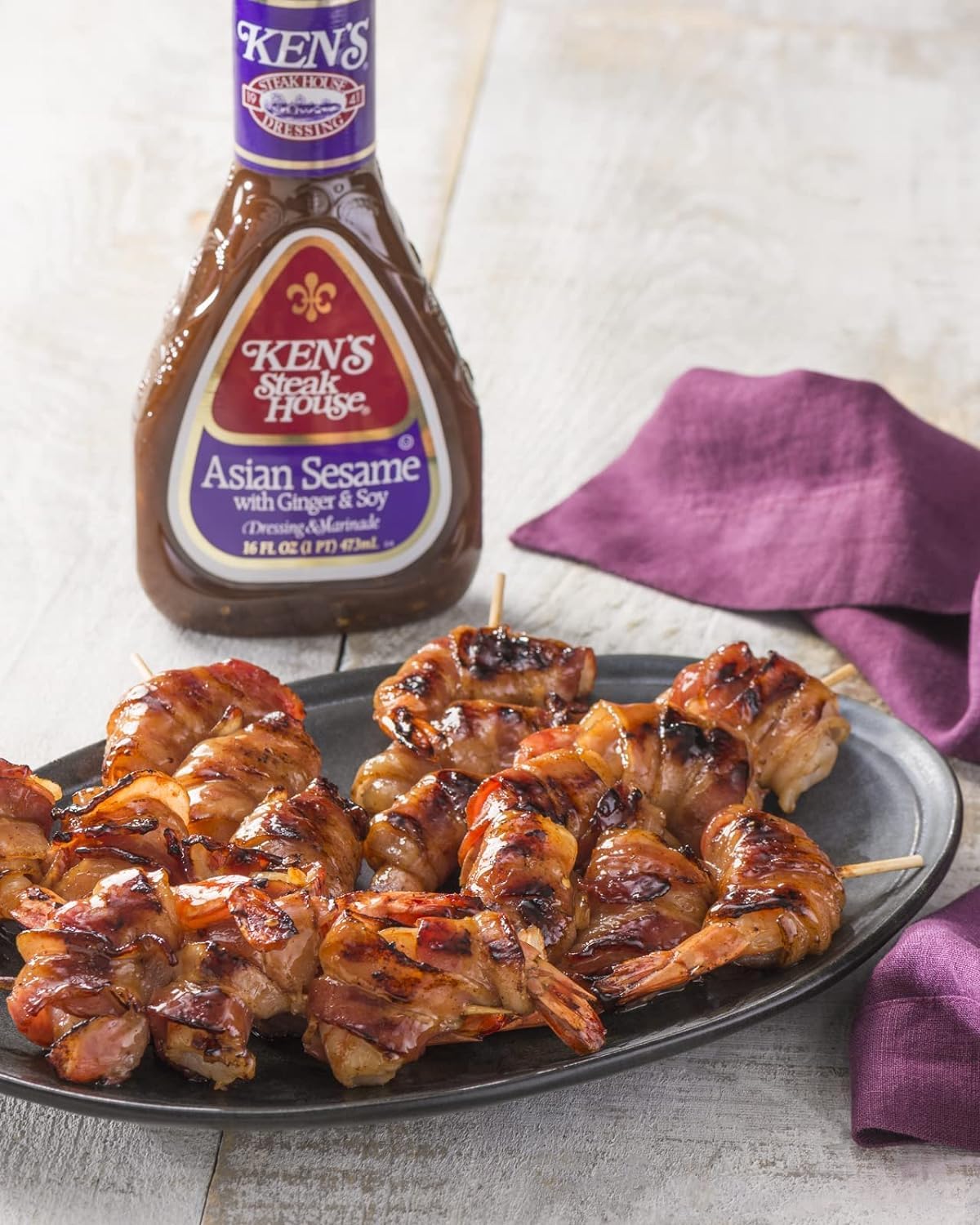 Ken'S Steak House Lite Asian Sesame With Ginger & Soy Dressing, 16 Oz (Pack Of 3)