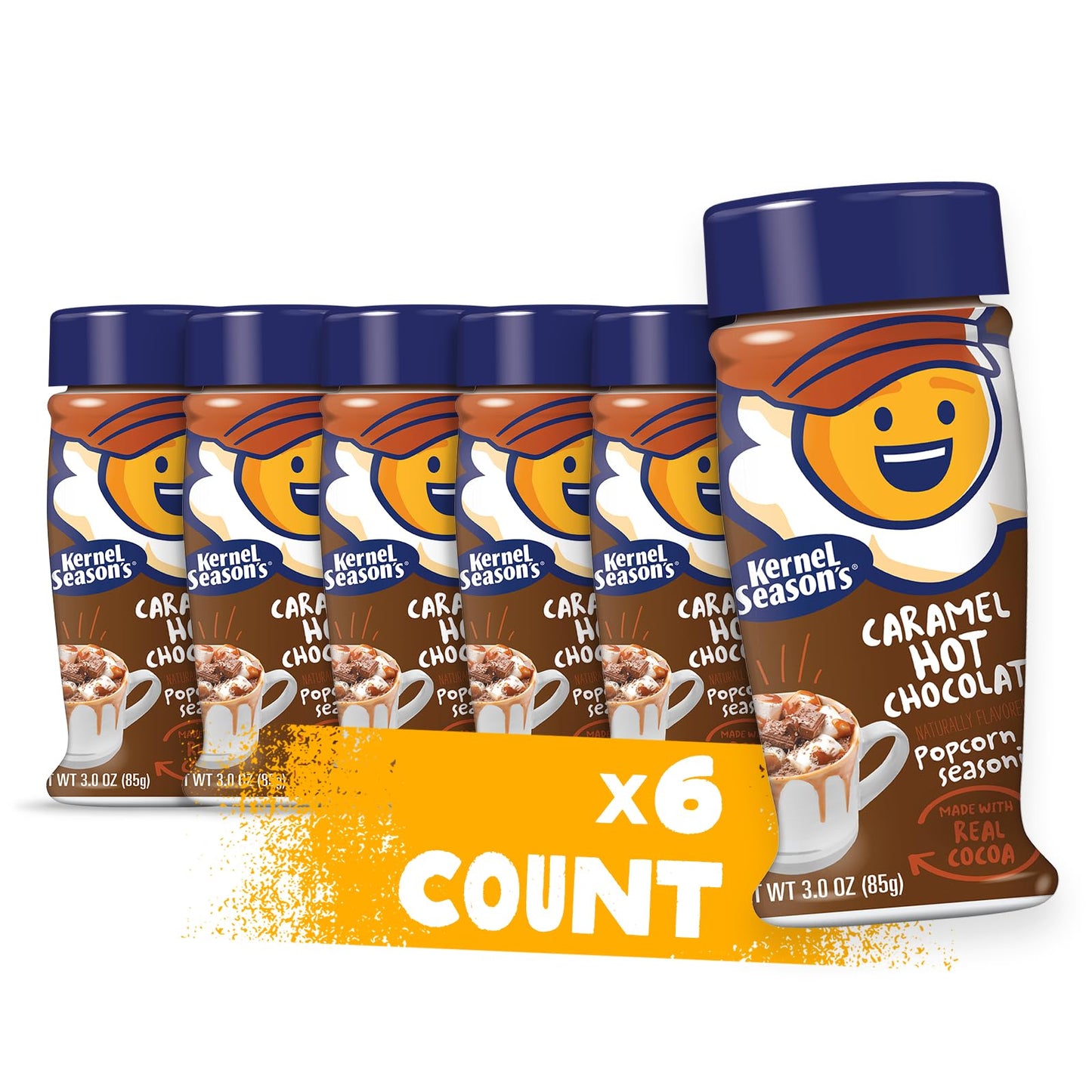 Kernel Seasons Caramel Hot Chocolate Popcorn Seasoning, 3 Ounce (Pack of 6)