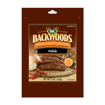 Lem Products Backwoods Polish Fresh Sausage Seasoning, Ideal For Wild Game And Domestic Meat, Seasons Up To 25 Pounds Of Meat, 8