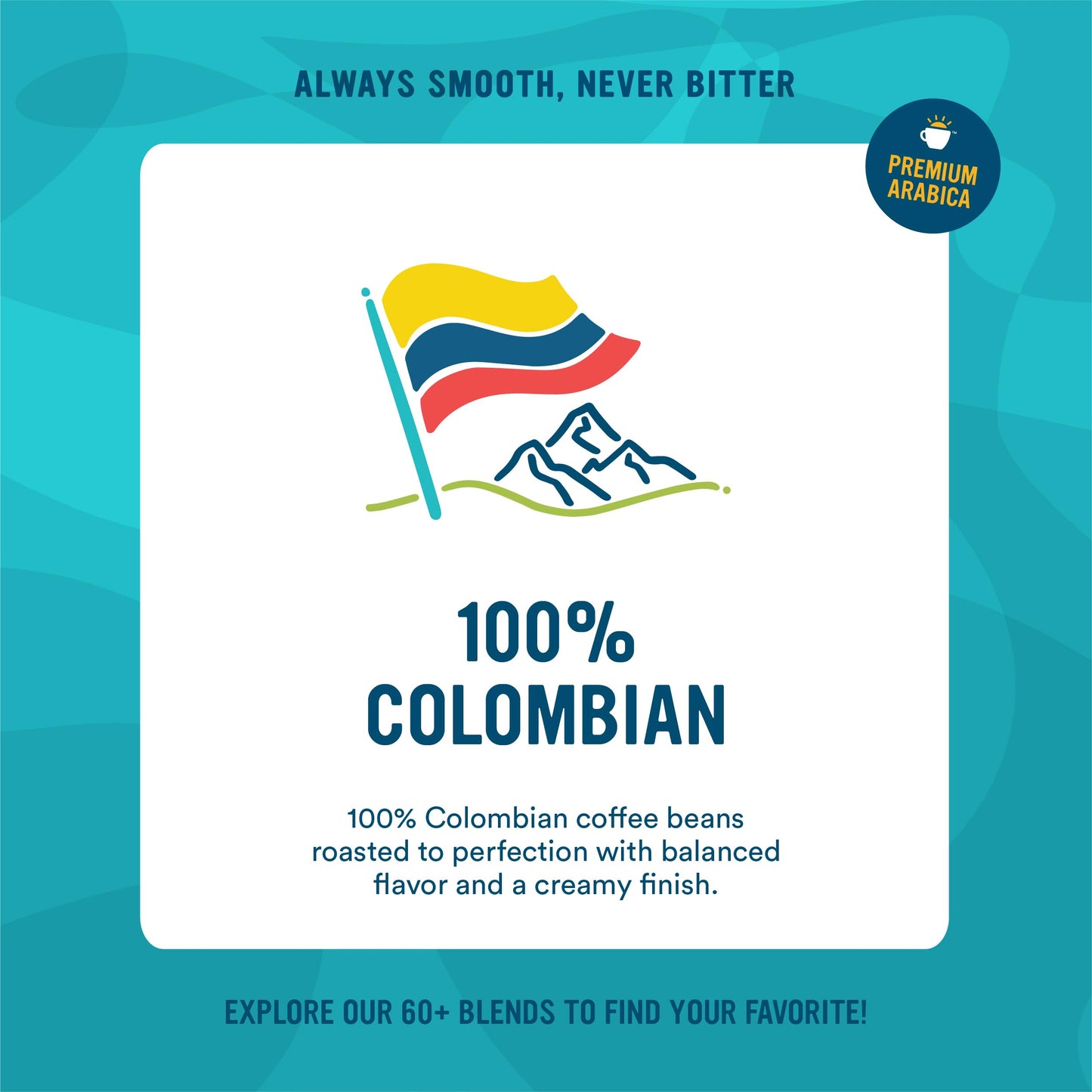 Cameron s Coffee Colombian Medium Roast EcoPods Coffee, 12 Count, Caffeinated, 4.33 Ounce (Pack of 6)
