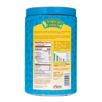 TROPICAL CRUNCH Macadamia Nuts Lightly Salted Roasted Nuts 24 oz