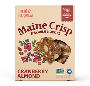 Maine Crisp - Crisps Cranberry Almond - Case Of 10-4 Oz