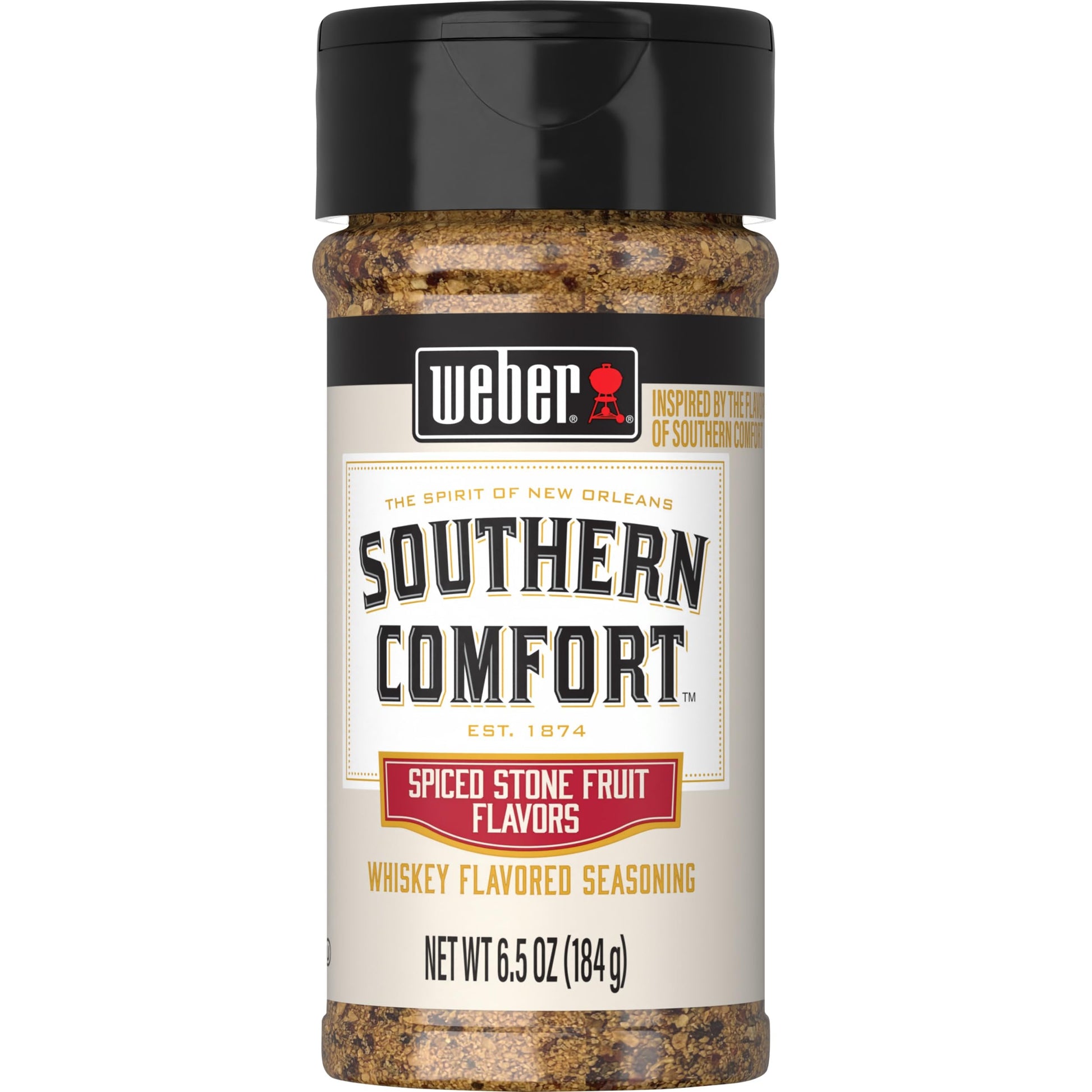 Weber BBQ Seasoning, Southern Comfort Whiskey Flavor, 6.5 Ounce, Model 1165029