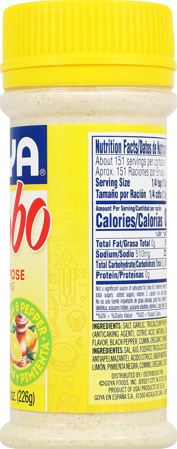 Goya Adobo All Purpose Seasoning With Lemon & Pepper, 8 Oz
