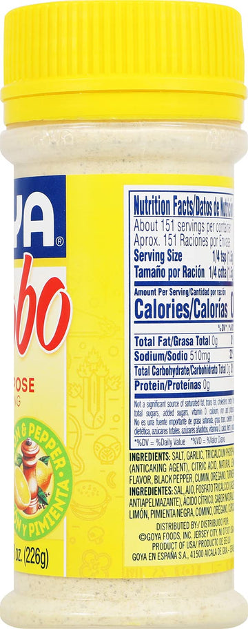 Goya Adobo All Purpose Seasoning With Lemon & Pepper, 8 Oz