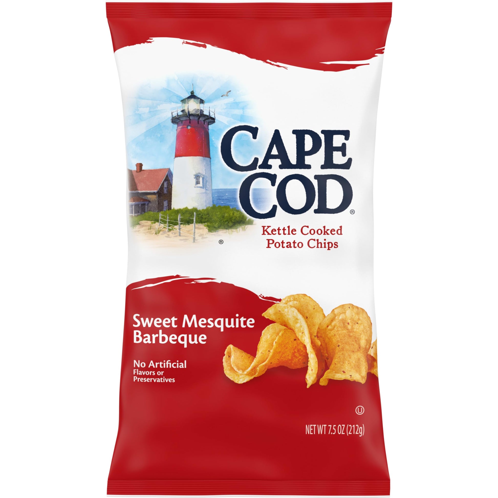 Cape Cod Potato Chips Sweet Mesquite Barbeque Kettle Chips  7.5 Oz