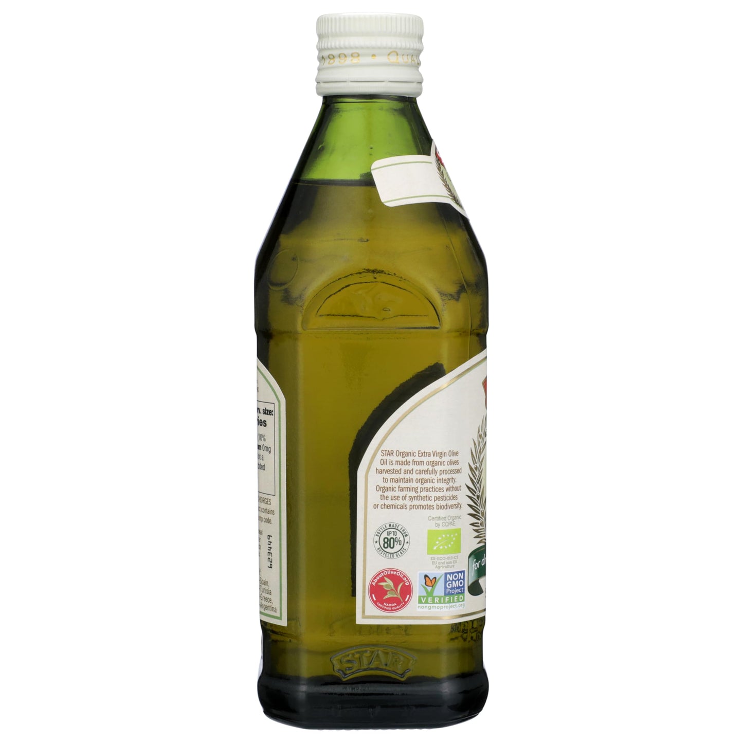 STAR Organic Extra Virgin Olive Oil, 16.9 Oz, Rich Fruity Flavor, Ideal for Dressings and Marinades