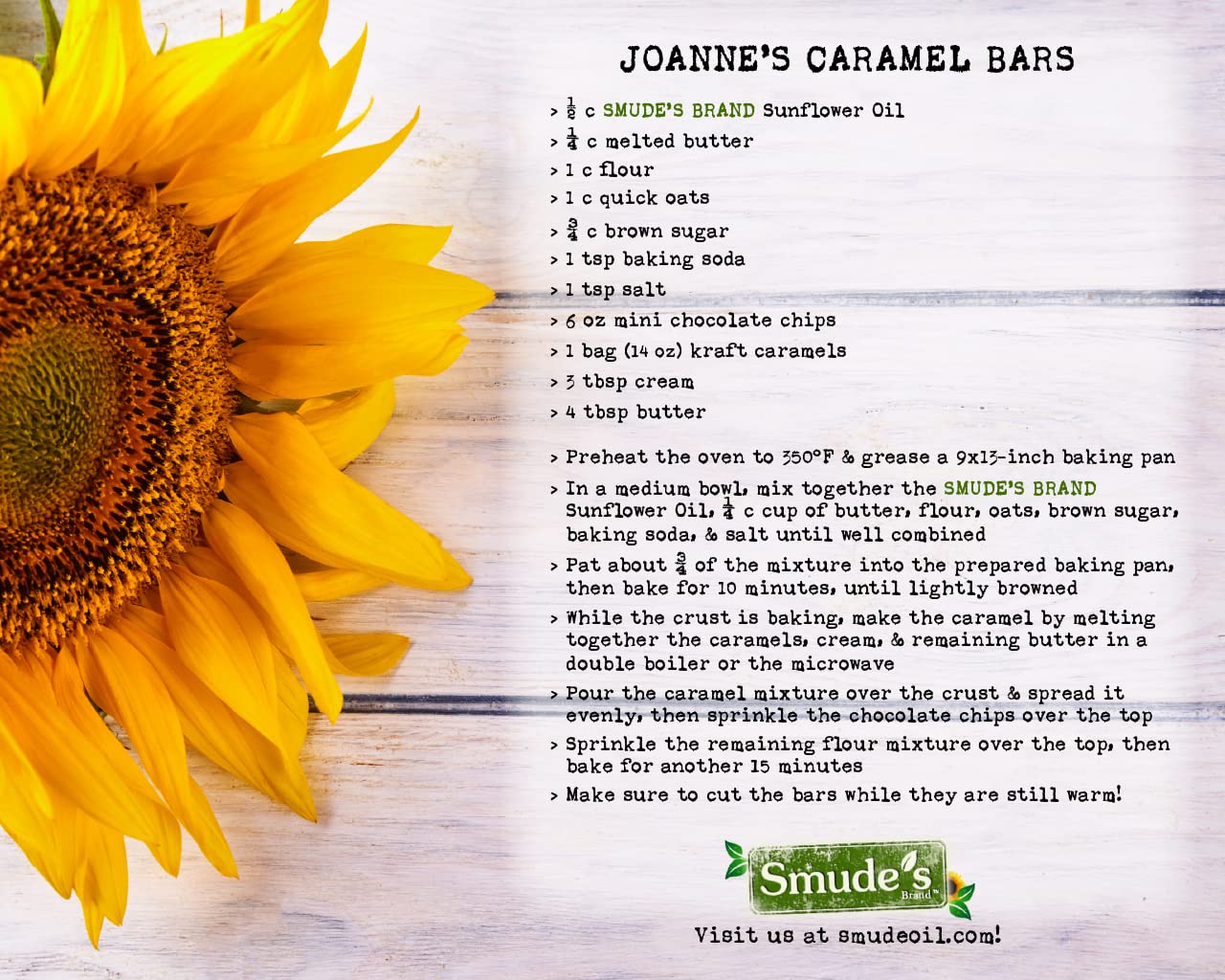 Smude's Brand Cold Pressed Sunflower Oil - 1 Gallon (128 oz.) Glass Bottle | Healthy & Versatile Cooking Oil, High Oleic, Heart