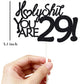 Happy 29Th Birthday Cake Topper 29 Birthday Cake Toppers-Black Glitter, Funny 29Th Cake Topper For Men,29 Cake Topper For Women,