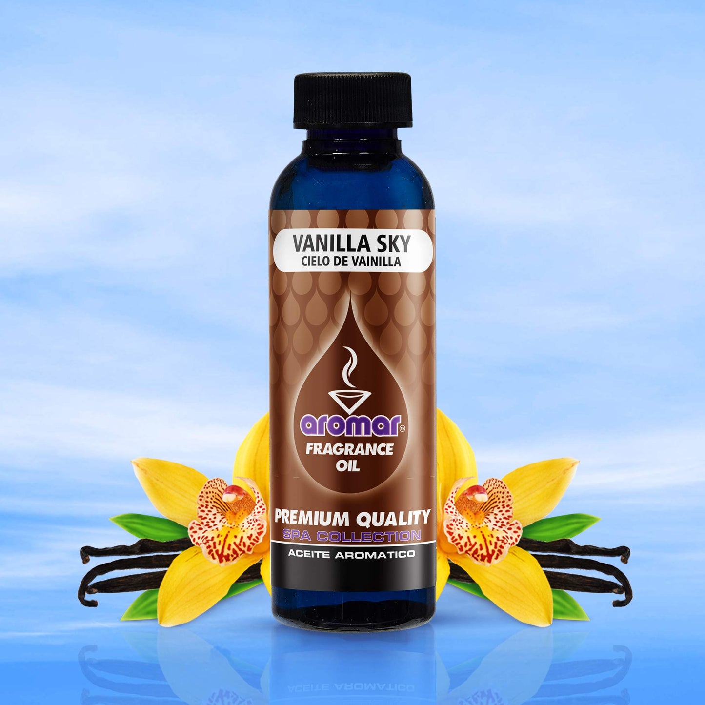 Aromar Premium Fragrance Oil, Pack Of 3 Vanilla Sky 2Oz. Bottles. Long Lasting Aromatic Scent, Fresh And Revitalizing Aromathera