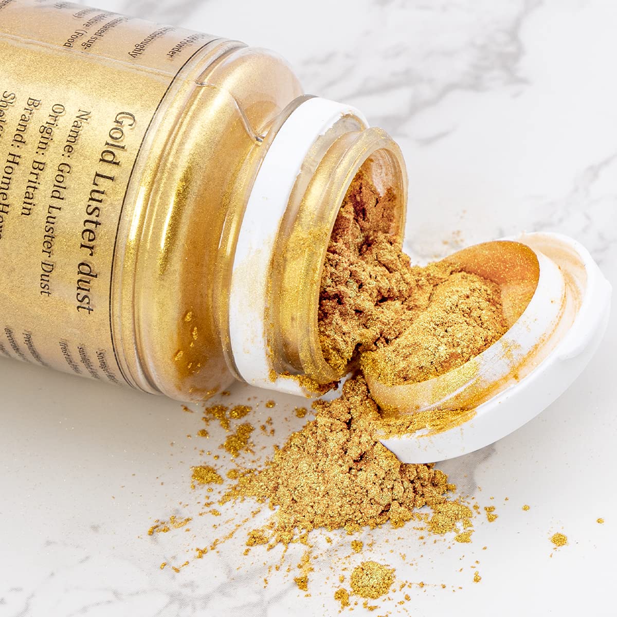 HomeHere Edible Cake Dust, Golden Luster Powder, 1oz/28.3g, Perfect for Baking and Decorating