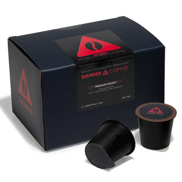 Danger Coffee by Dave Asprey, Remineralized, Mold Free & Lab Tested Compostable Pods | 12 Pods