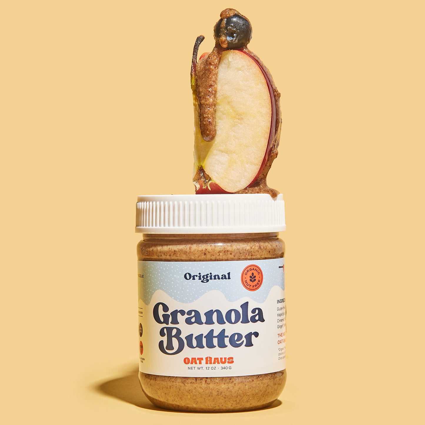 Oat Haus Organic Original Granola Butter | Peanut-Free, Almond (Tree-Nut) Free, & School-Safe (Top 8 Allergen Free) | Sunflower