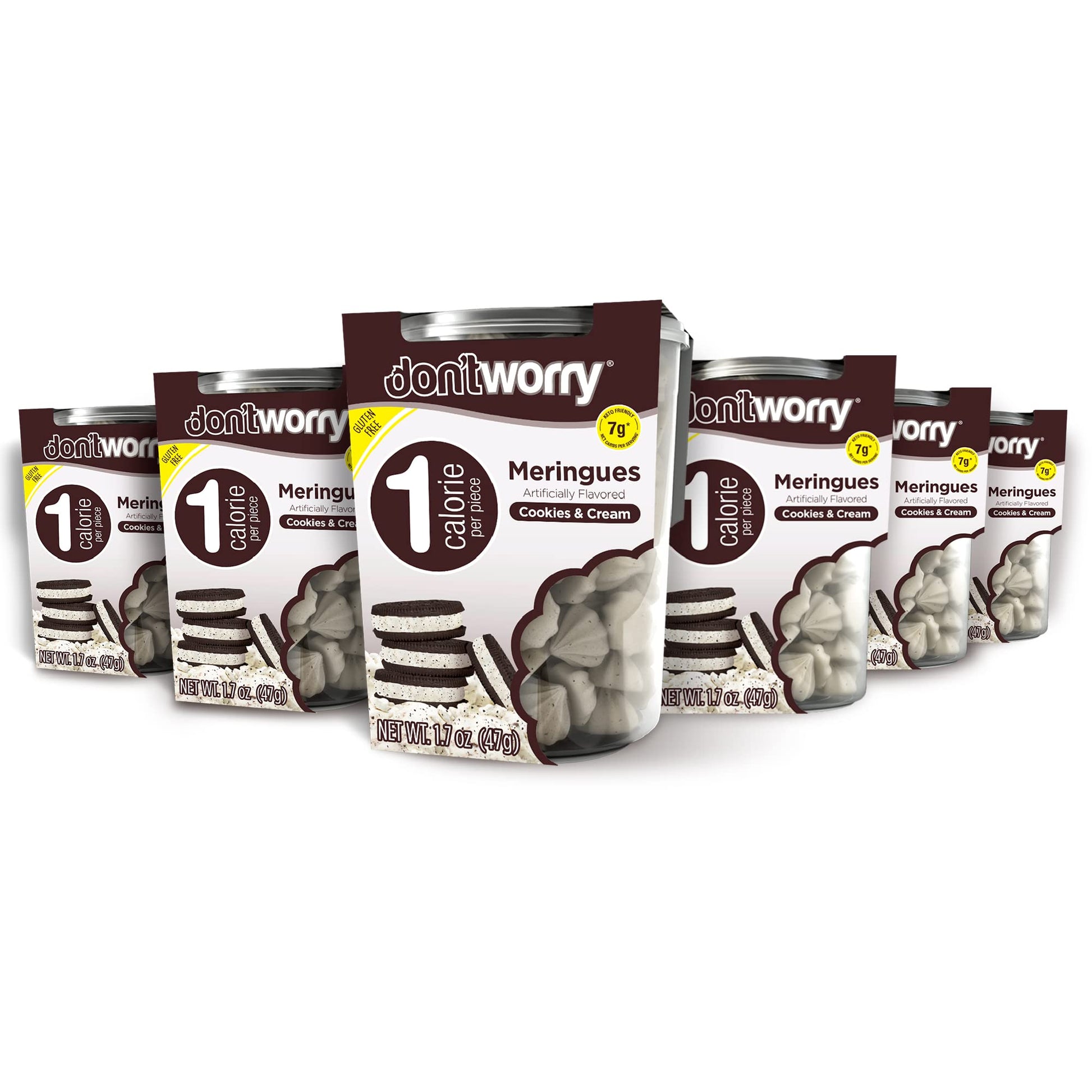 Don'T Worry Meringue Cookies Keto Friendly - Cookies & Cream, Only 1 Calorie Per Piece!, Healthy Kosher Candy, Gluten Free Cooki