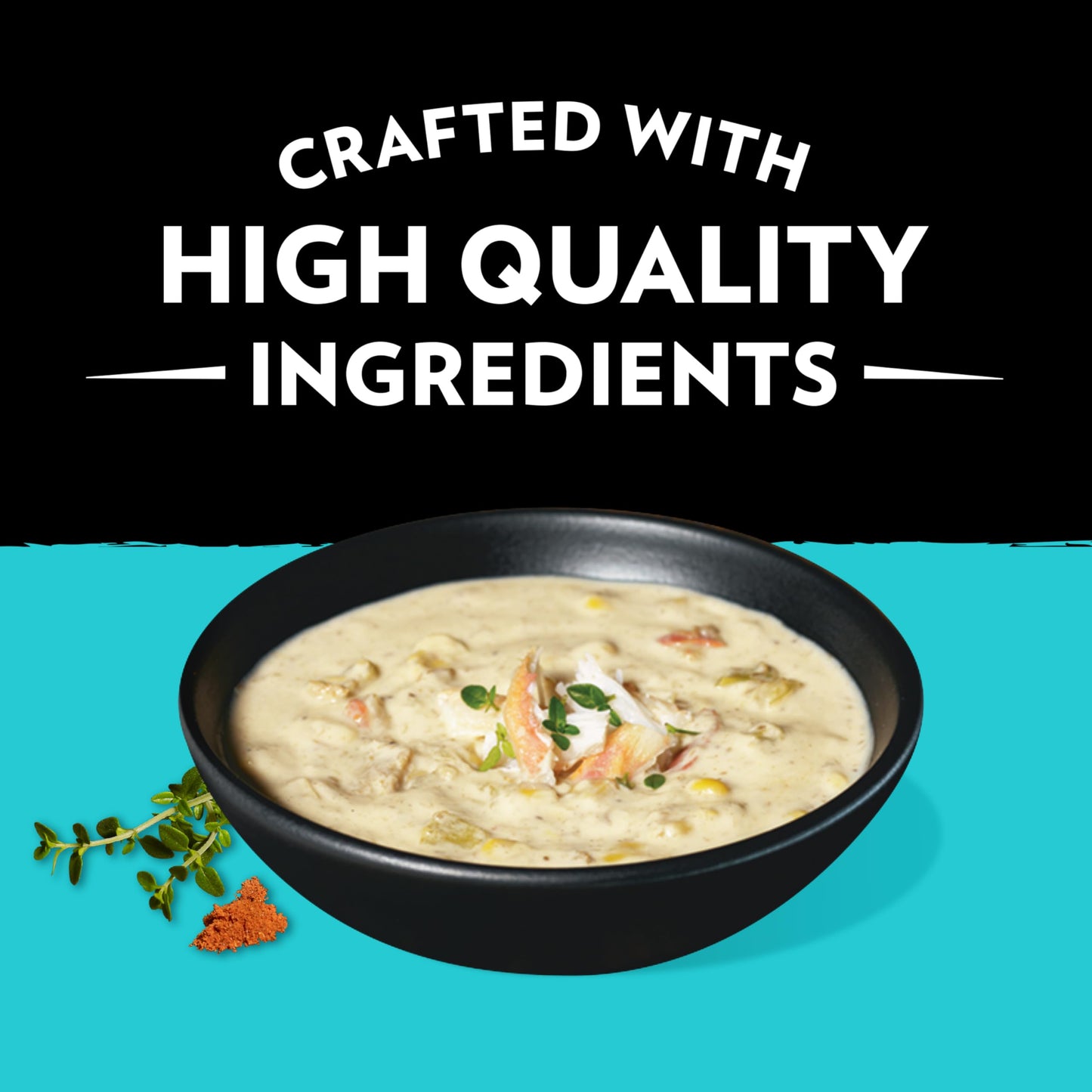Campbell's Slow Kettle Style Kickin' Crab & Corn Chowder, 15.5 oz Microwavable Bowl, Pack of 8 - Delicious Soup for Quick Meals
