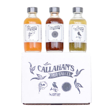 Callahans 2 oz Gourmet Hot Sauce Gift Set - Poblano, Habanero, & Black Pepper Chipotle.