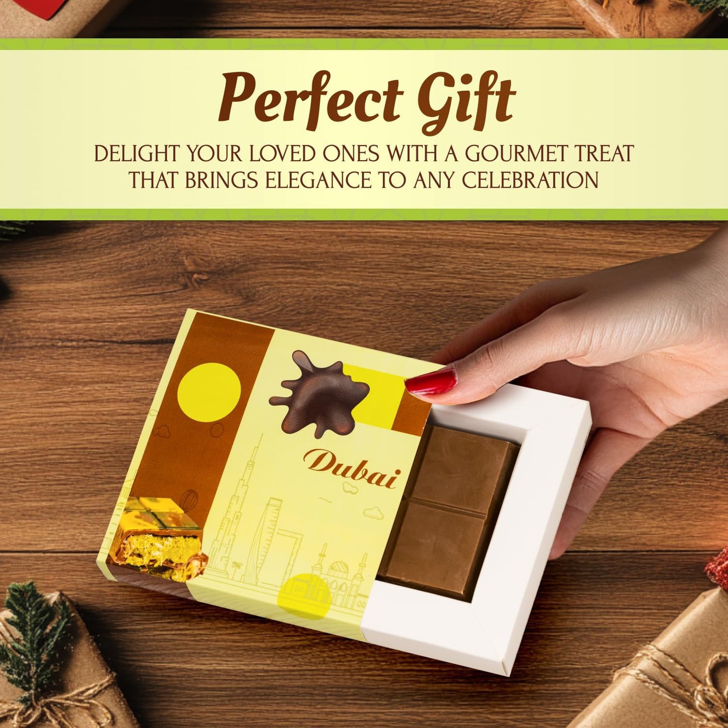 Dubai Chocolate Bar with Pistachio - 7 oz - Handmade Viral Dubai Chocolate - Crispy Shredded knafeh with Rich Chocolate  Ready to Eat  Perfect for Christmas (Pack of 1)