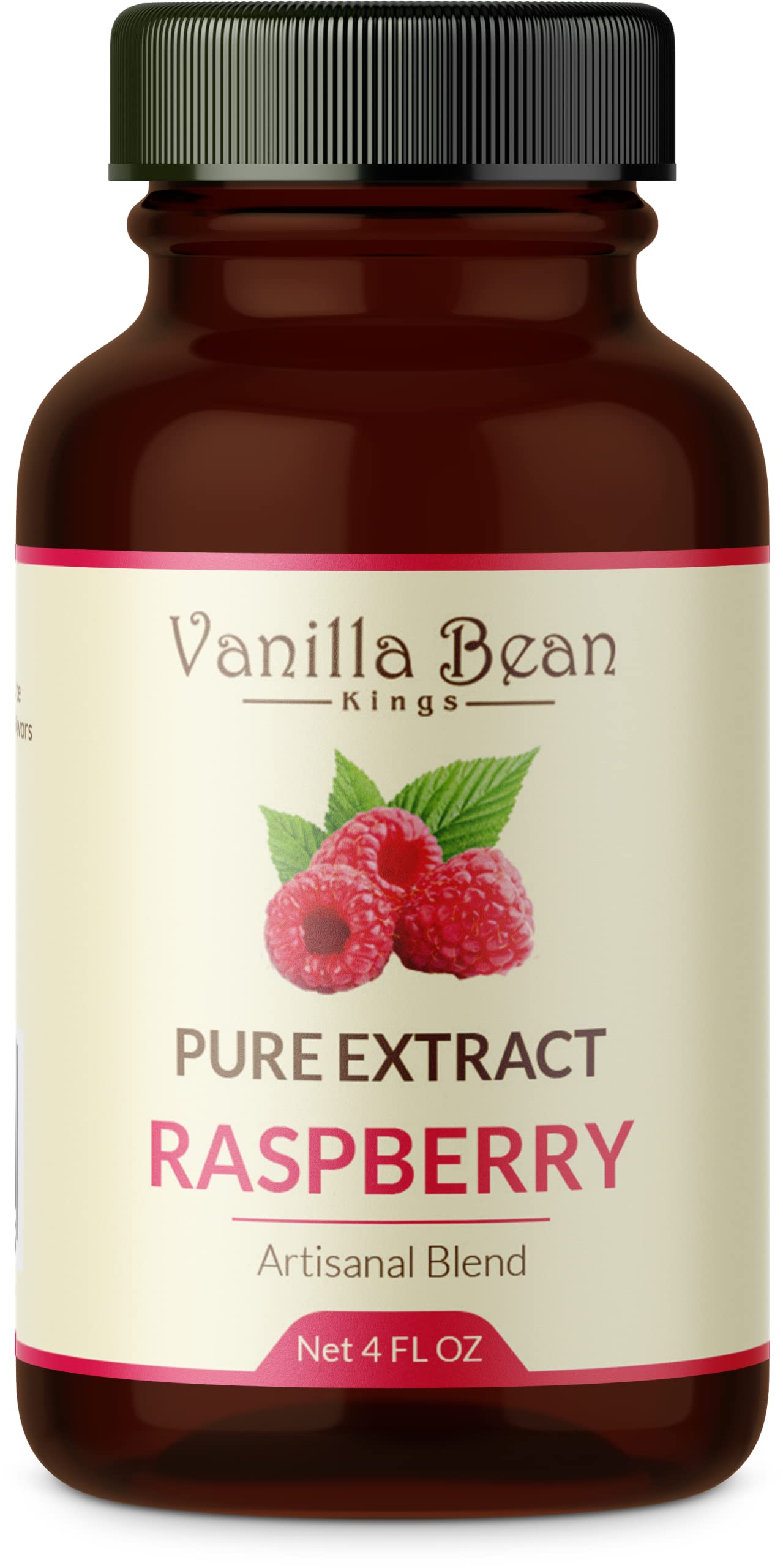 Pure Raspberry Extract For Baking And Flavoring - 4 Oz - Premium Quality Natural Flavors For Baked Goods, Desserts, & Cooking
