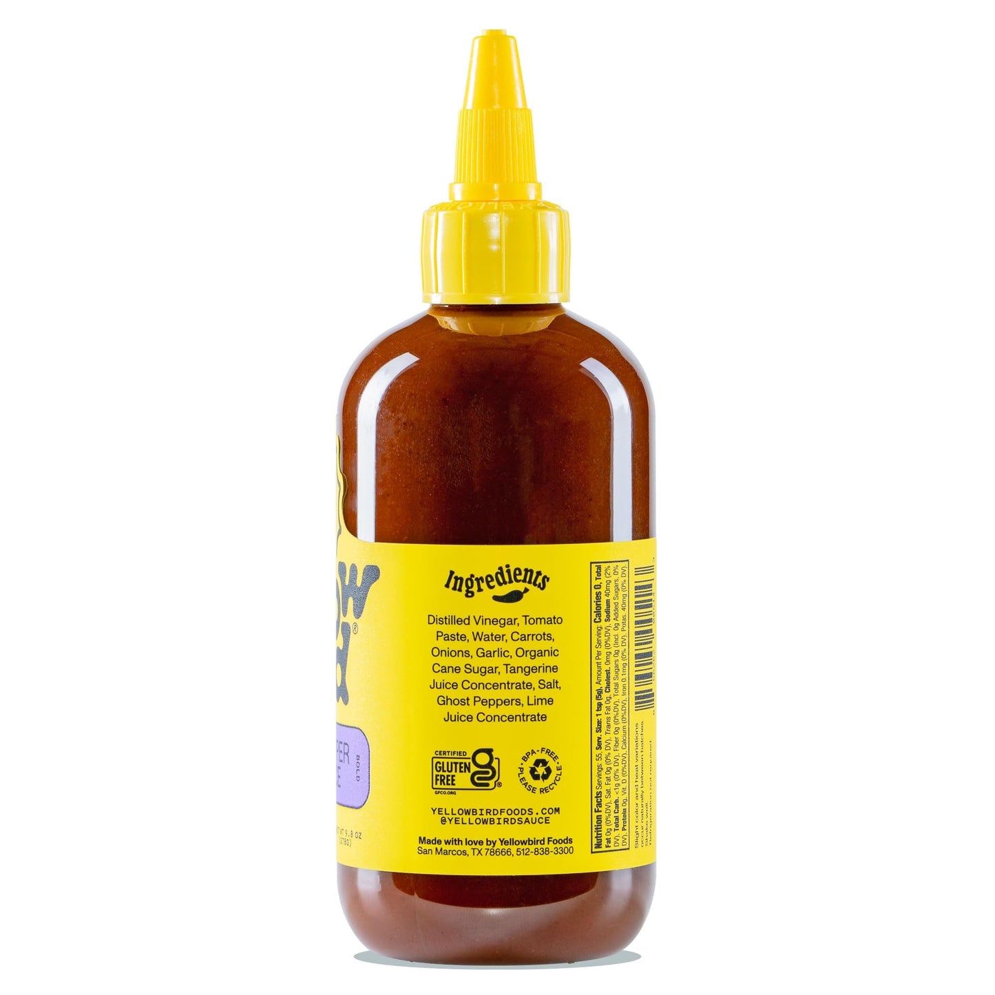 Ghost Pepper Sauce by Yellowbird Foods, All Natural, Non-GMO, 9.8 Oz (Pack of 6)