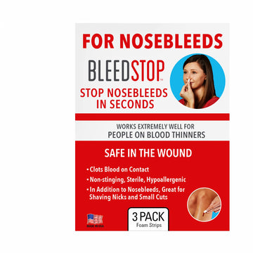 Bleedstop Nosebleed Strips (Nosebleeds No More) Stops Nose Bleeding In Seconds Even For Blood Thinner Patients, The Most Effecti