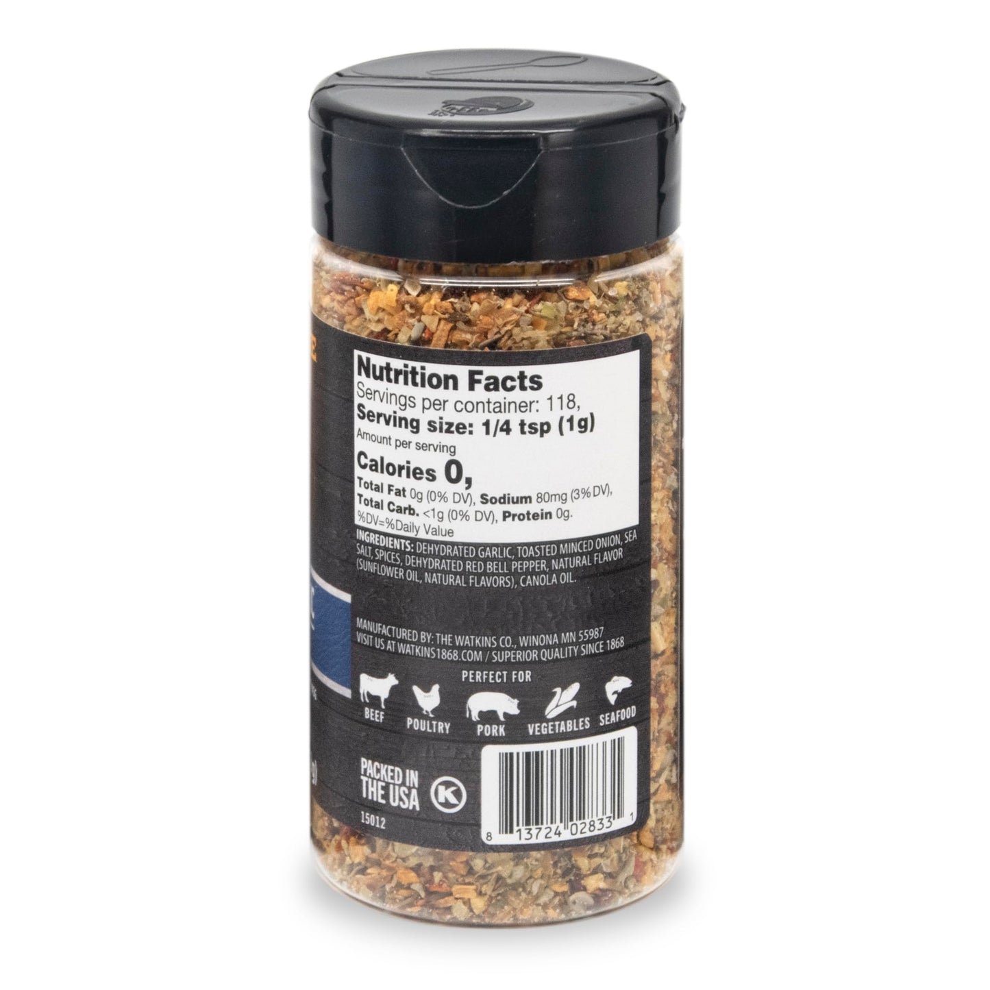 Watkins Woodfired Garlic Seasoning & Rub 4.1 Oz