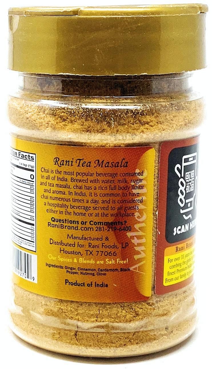 Rani Tea (Chai) Masala Indian Spice Blend 3Oz (85G) Pet Jar, Pack Of 12 ~ All Natural | Vegan | Gluten Friendly | Salt & Sugar F