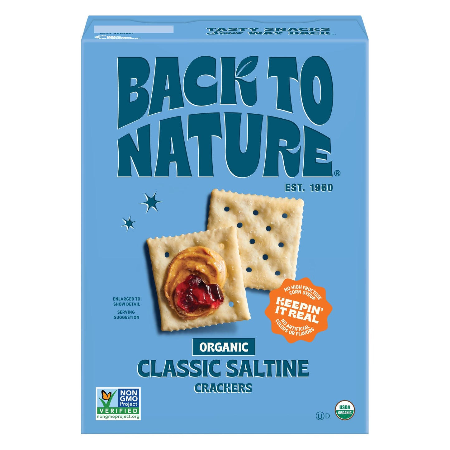 Back to Nature Organic Saltine Crackers, Non-GMO, Vegan, 5.5 oz Box