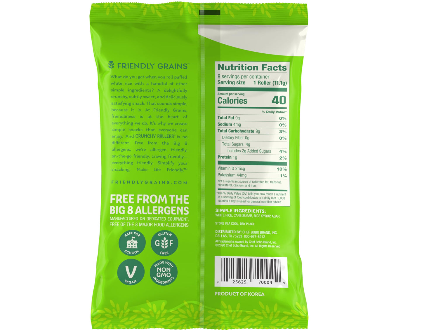 Classic White Rice Crunchy Rollers - Sweet Rice Snacks, Crispy Puffed Rolls, Healthy Snack Rolls for Adults and Kids - Friendly