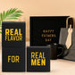 Mens Nut Gifts Box, Featuring Spicy Peanuts, Rice  Ers And Banana Chips In 3 Cube Boxes, Ideal Gift For Men.