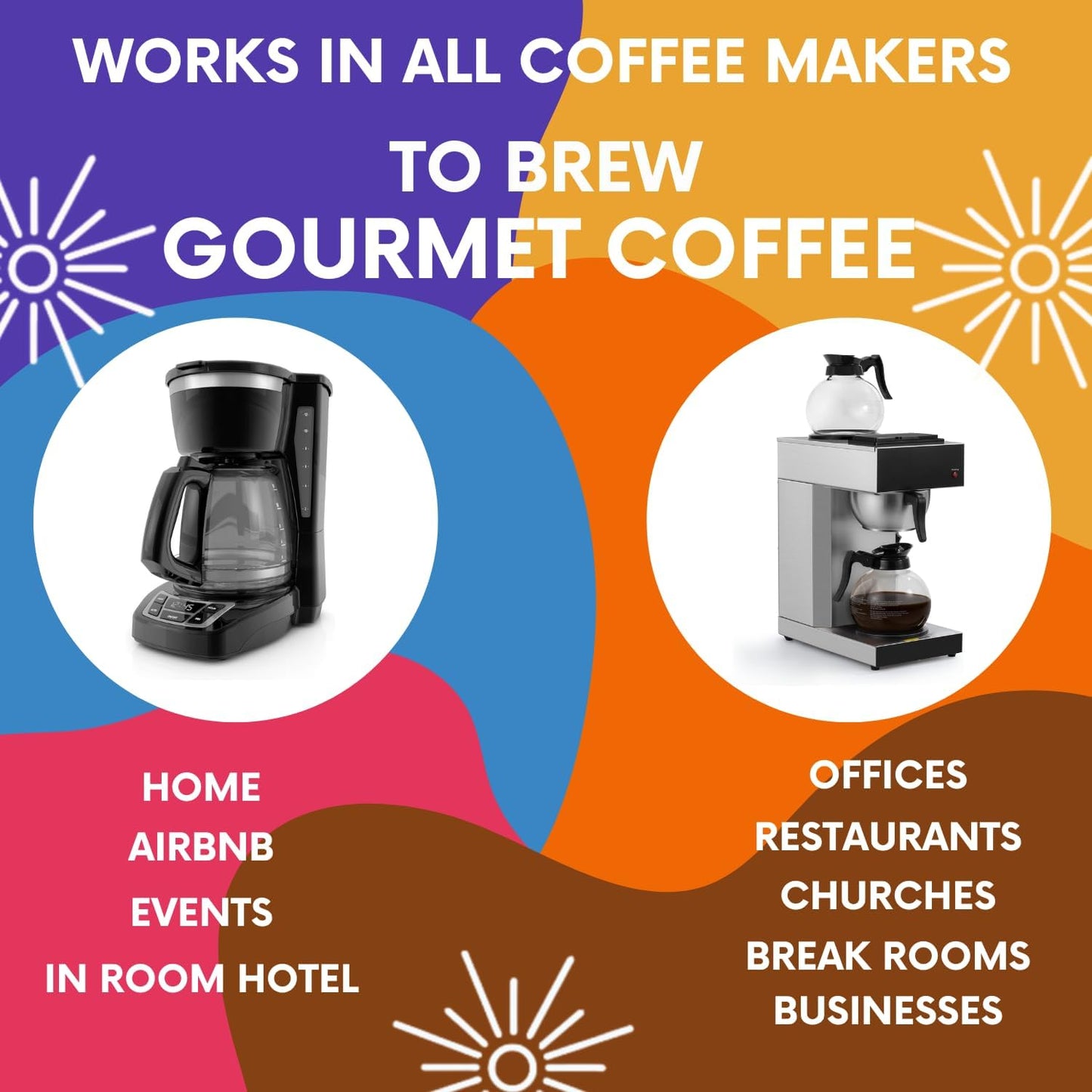 Ground Coffee Variety Packs, Ground Coffee Sampler Packs, Assorted Variety Coffee Packs, Coffee Packets, Medium, Dark, & Flavore