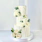 DRWATE Flower Cake Toppers Artificial White Rose Eucalyptus Decorations for Birthday, Wedding, Baby Shower, Boho Party Supplies