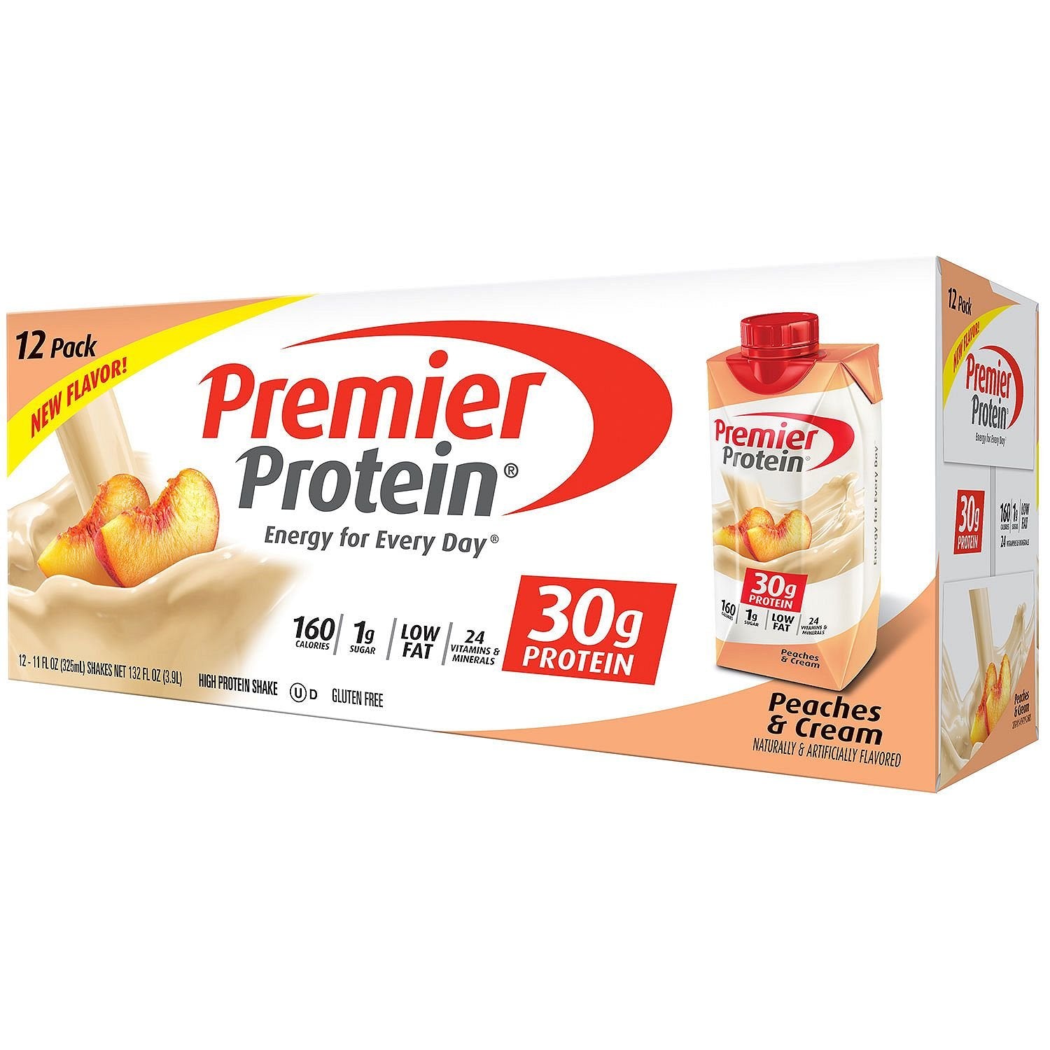 Premier Protein High Protein Shake, Peaches & Cream, 132 Fl. Ounce .,, 132 Ounce ()