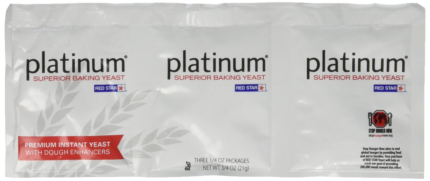 Red Star Platinum Superior Baking Yeast - 3 Ct, 0.25 Ounce (Pack Of 3)