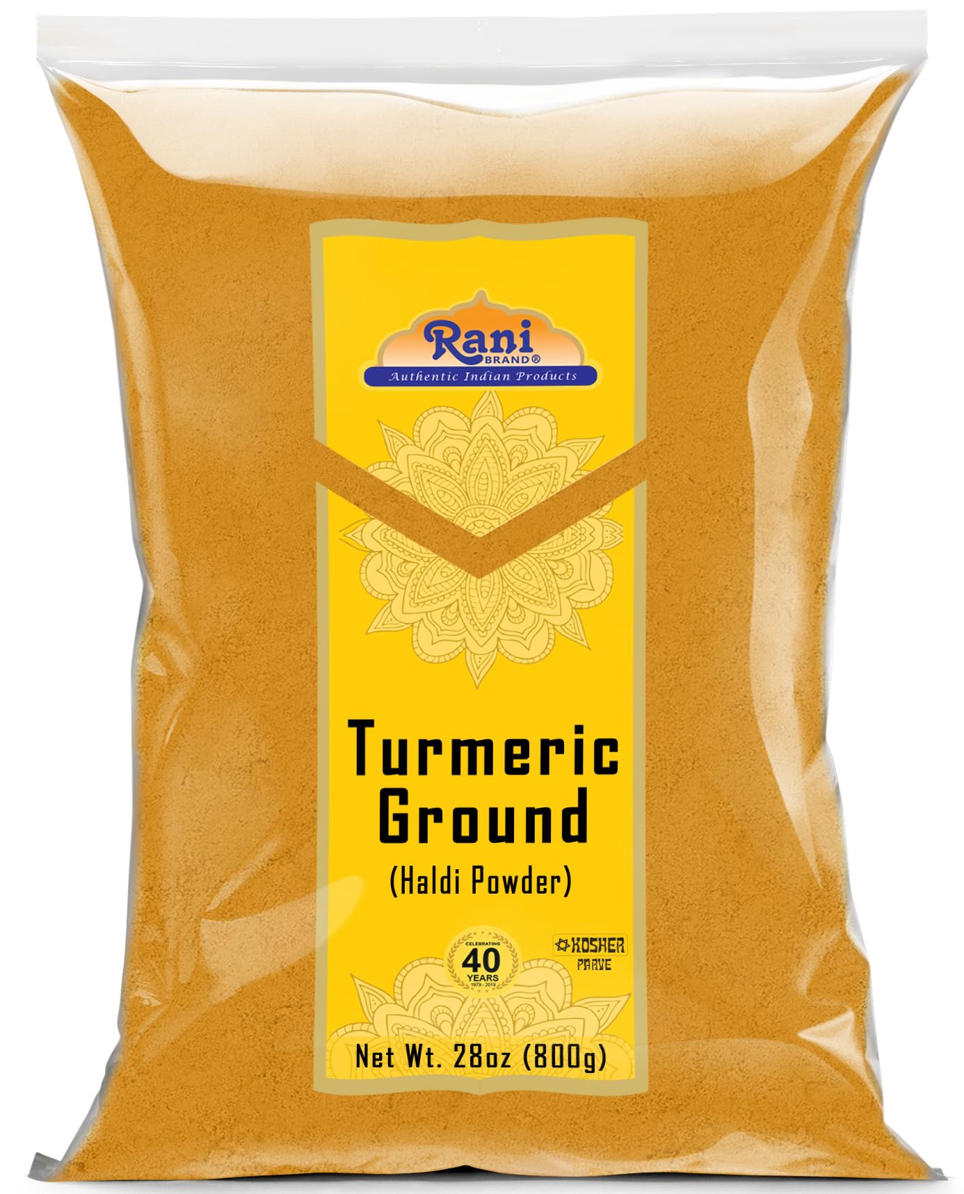 Rani Turmeric Root Powder Spice, 28oz (800g), All Natural, Vegan, Gluten Friendly, Non-GMO, Indian Origin