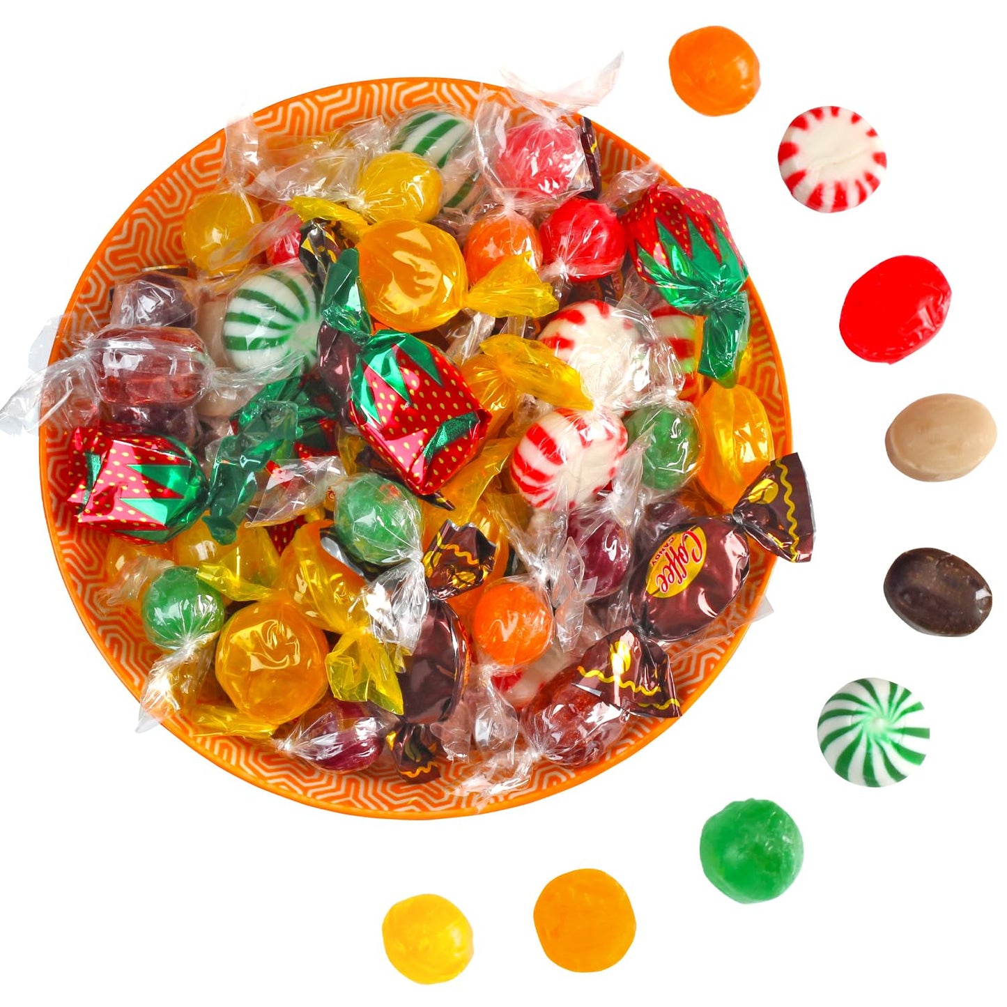 SWIRLEEY Hard Candy Assortment - 3 Pounds - Classic Flavors including Root malt-inspired, Butterscotch, Strawberry Bon Bons, and More