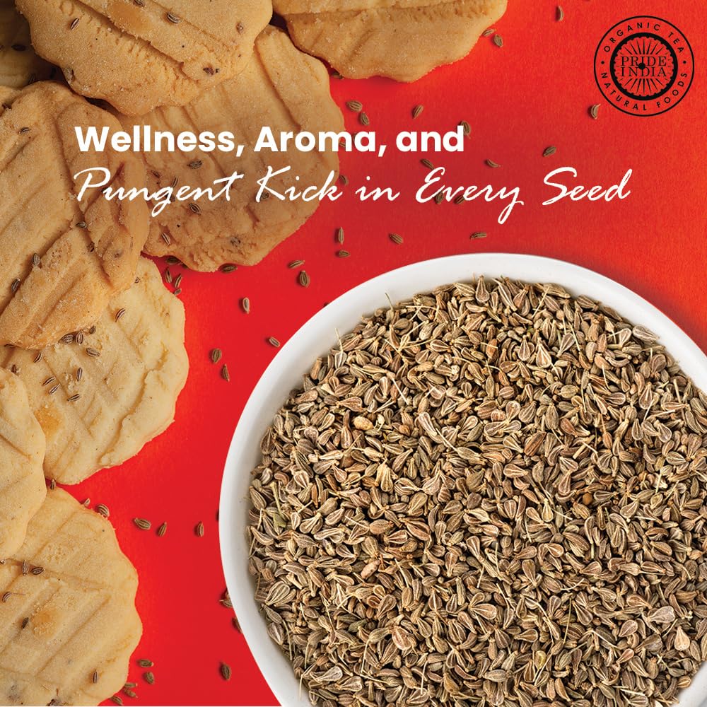 Pride Of India - Ajwain Seed Whole - Gourmet Carom Seeds - Flavoring Agent For Savory Dishes - Aromatic & Nutrient-Dense - Easy