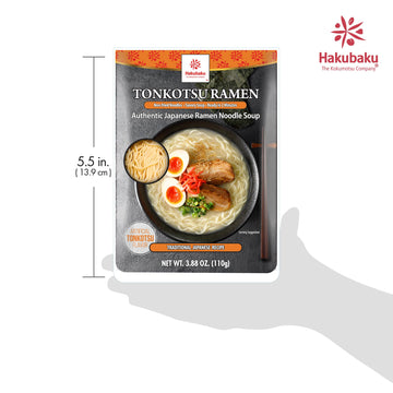 Hakubaku Authentic Japanese Ramen Noodles (Tonkotsu, 12 Pack)