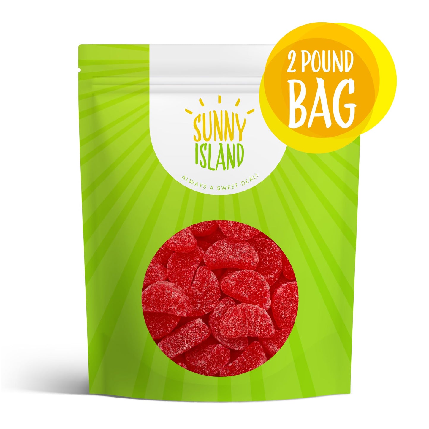 Cherry Slices Jelly Candy | 2-Pound Bag | Sugar-Dusted