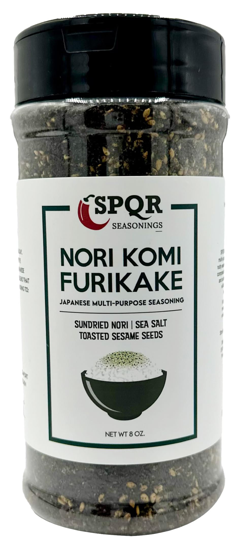 Nori Komi Furikake Multi-Purpose Rice Seasoning Xl 8 Oz. Jar Sugar Free By Spqr Seasonings